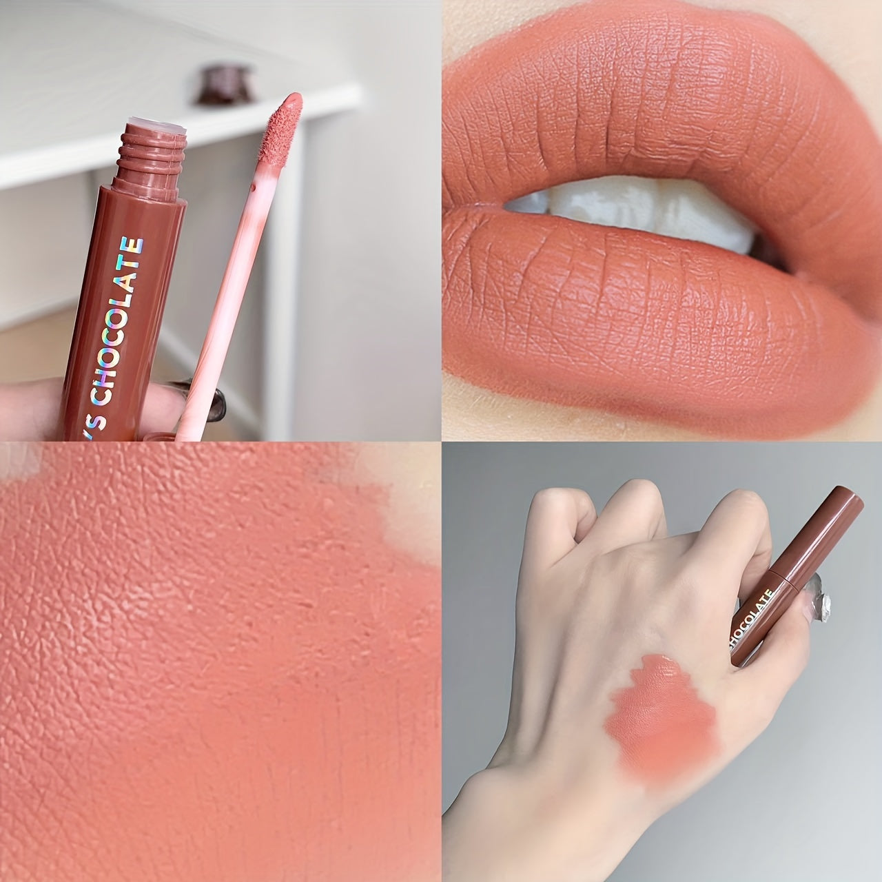 Get a 5-piece set of Lava Chocolate Lip Glaze that moisturizes and hydrates lips while giving a matte finish. This waterproof and long-lasting formula is perfect for gifting to girls.