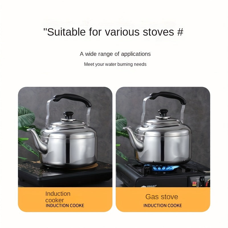 1 piece of Stovetop Tea Kettles, 4L Stainless Steel Kettle suitable for Electromagnetic and Gas Stoves. Perfect for home or commercial use, this large-capacity water kettle is ideal for making teas and other beverages year-round. Get yourself equipped