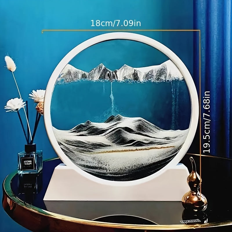 1pc 3D Deep Sea Moving Sand Art is ideal for decorating any setting, including home, office, mantle, bookshelf, living room, and bedroom.