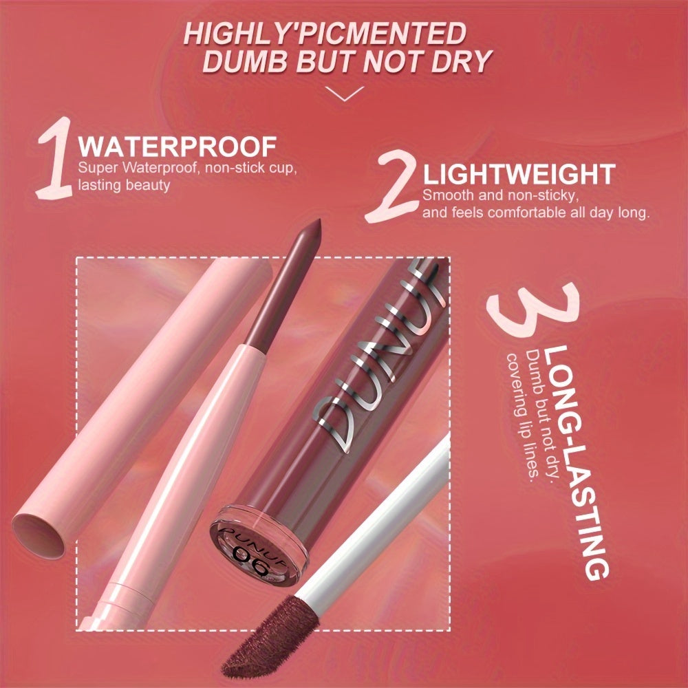 Matte lip gloss lip liner set that is durable, waterproof, sweat-resistant, and easy to color.