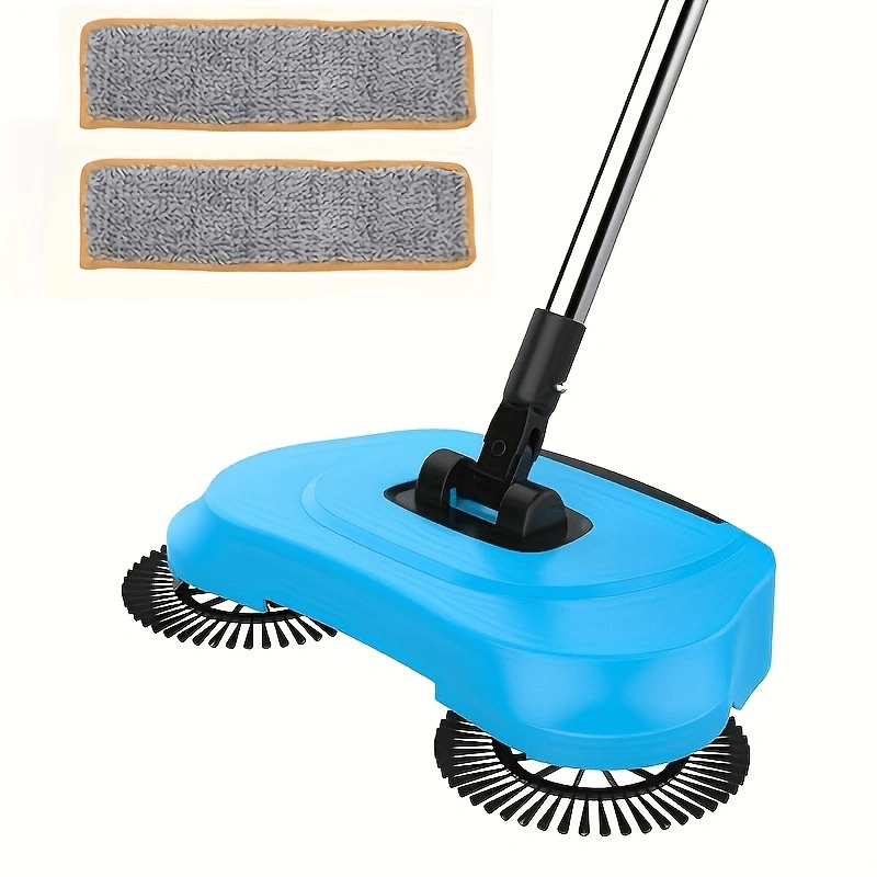 Get rid of pet hair, dust, and debris on hardwood and tile floors with our 3-in-1 Multifunctional Manual Push Sweeper, Vacuum, and Mop. Includes 1/2/5/10 Mop Pads, Cleaning Supplies, and Tools for an easy clean. Perfect for keeping your bedroom spotless.