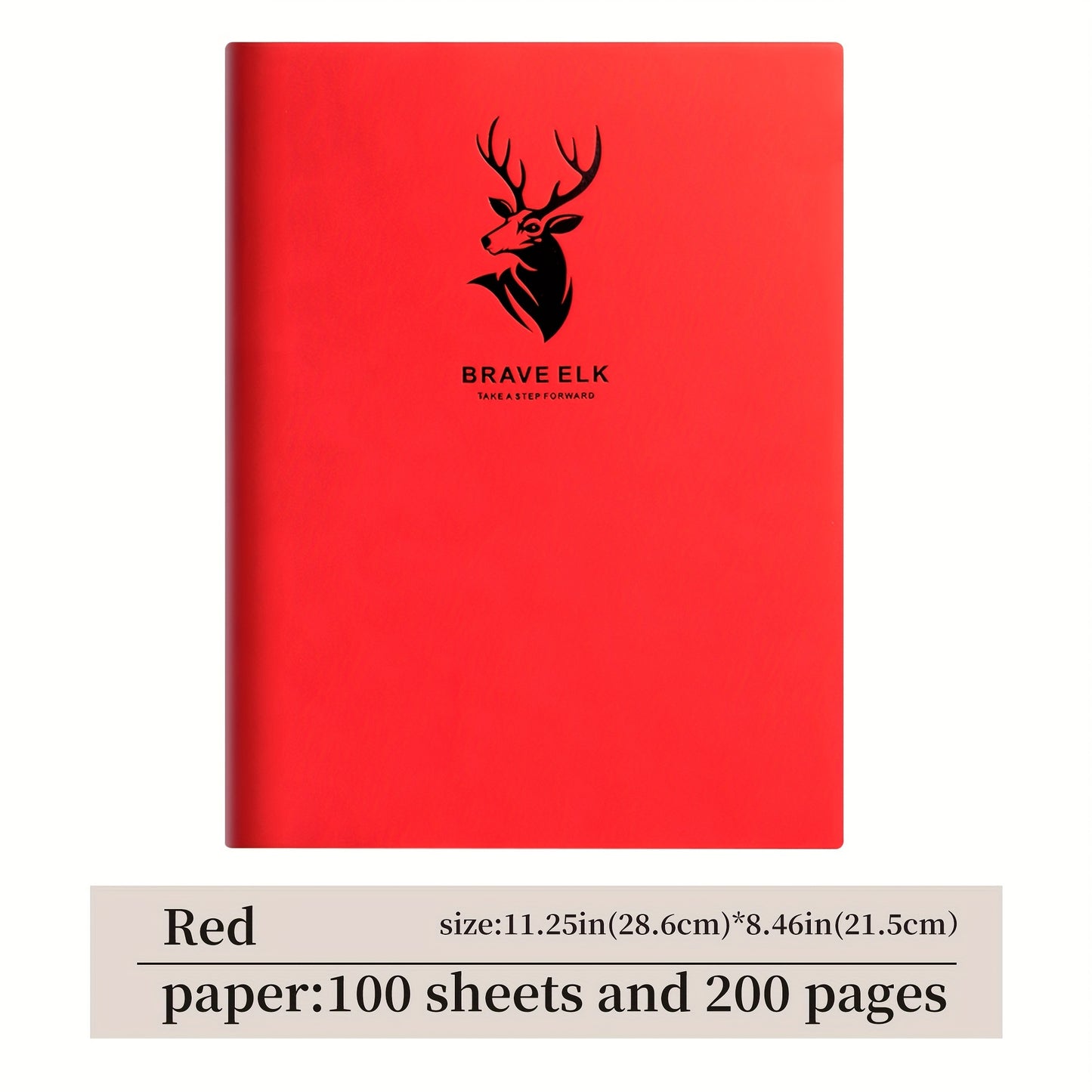 Premium A4 Ultra-Thick Notebook with Soft Faux Leather Cover, 200 pages of Thickened Paper, and Comfortable Grip. Smooth Writing Experience, Available in Multiple Colors for School use.