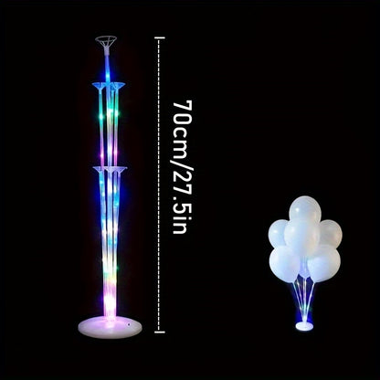 Lit Balloon Stand Kit - Ideal for Birthdays, Weddings, & Parties - Battery-Powered (AA), Batteries Not Included