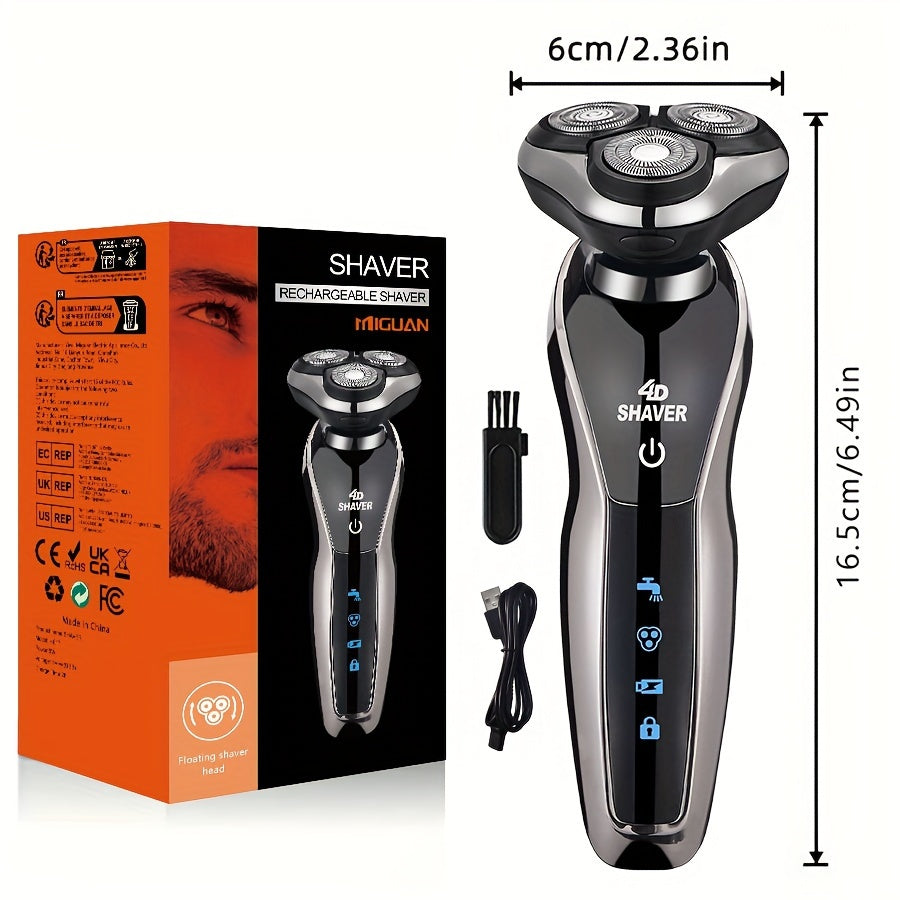 3-in-1 Electric Shaver with USB Charging and 3D Floating Shaving, Men's Holiday Gift