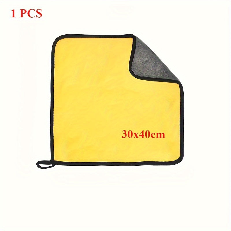 Large microfiber towel for washing and drying cars, ideal for car care detailing.