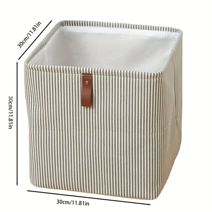 Foldable Cotton and Linen Storage Box - Perfect for Underwear, Clothes, and Toys - Square Laundry Basket that is Easy to Clean and Organize