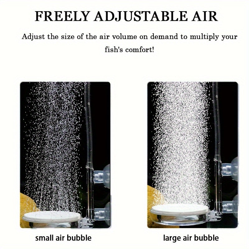 QQNA Aquarium Air Stone Kit with Quiet Control Valve, Nano Bubble Stone for Fish Tank, Produces Super Small Bubbles