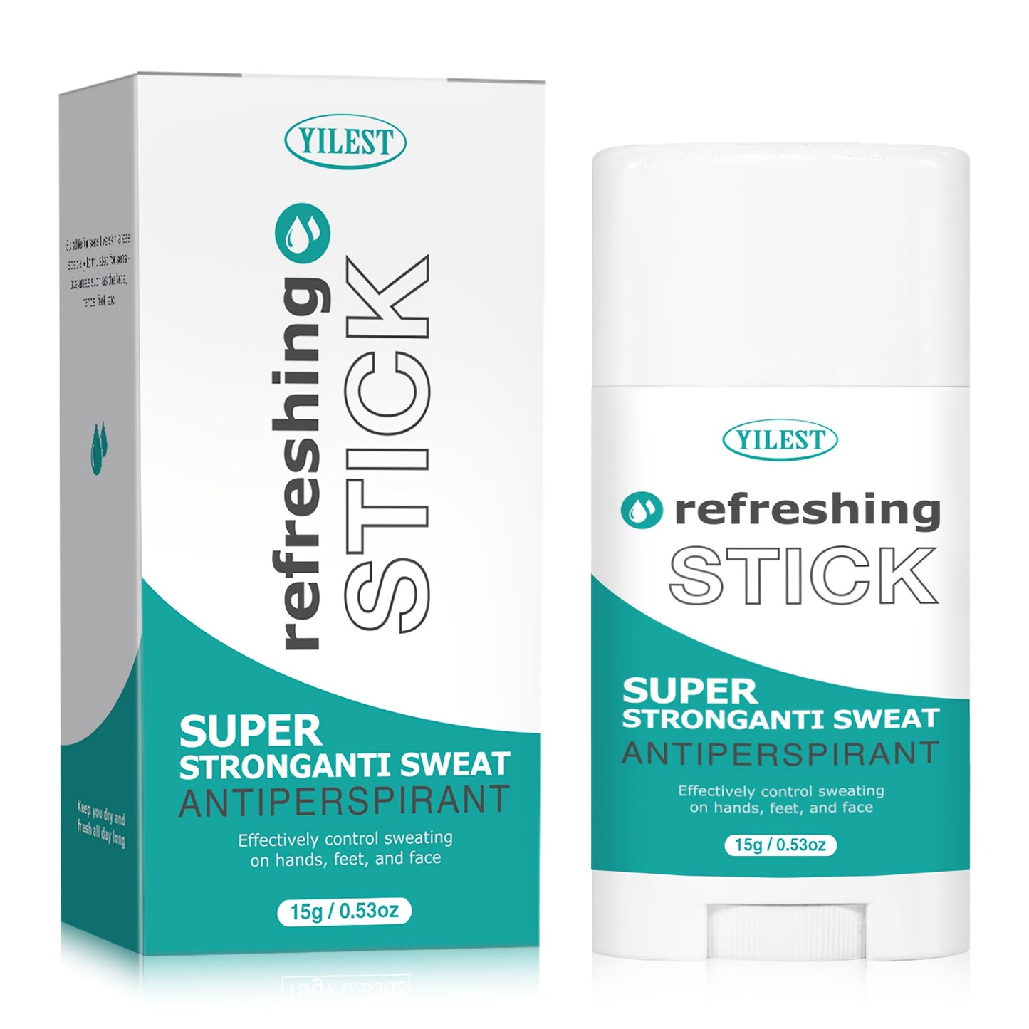 Yilest Super Strong Antiperspirant Stick controls sweat and neutralizes odors for daily use on hands, feet, face, and underarms.