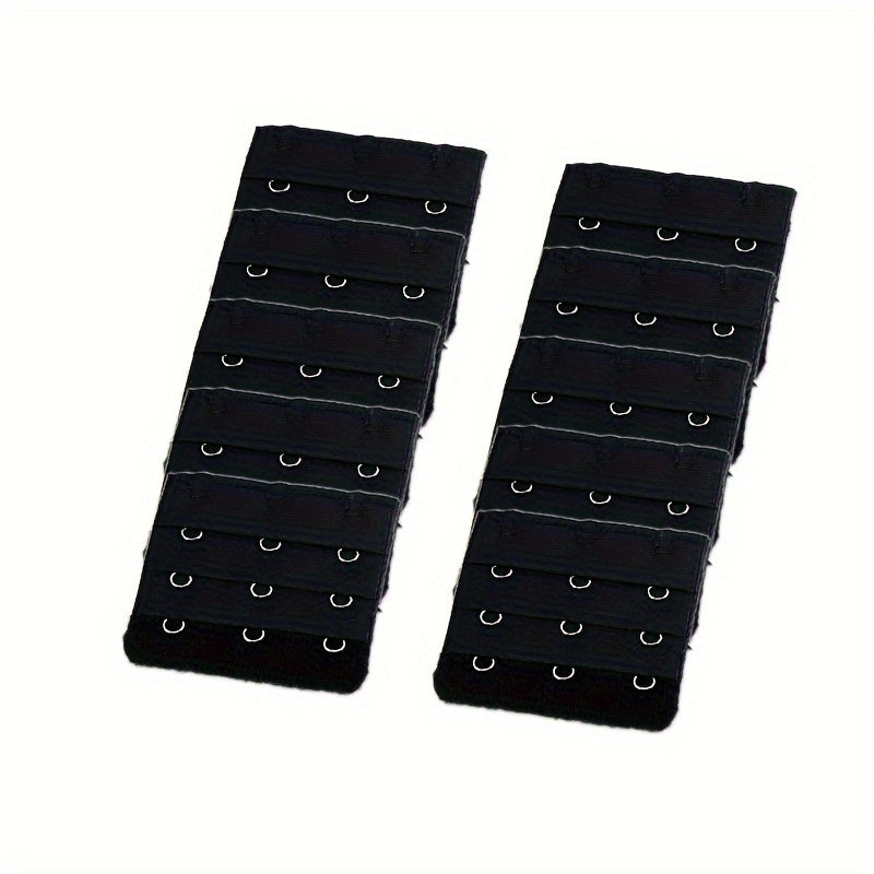 10pcs of adjustable bra strap extenders with 3 hooks - a comfortable and convenient accessory for women's lingerie and underwear.