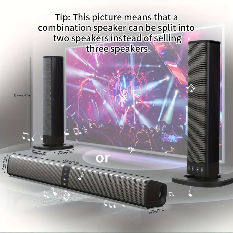 20W 3D Home Theater Computer Stereo Surround Wireless Speakers that can also be used as TV speakers for computers - Ideal gift for any occasion, perfect for summer parties.