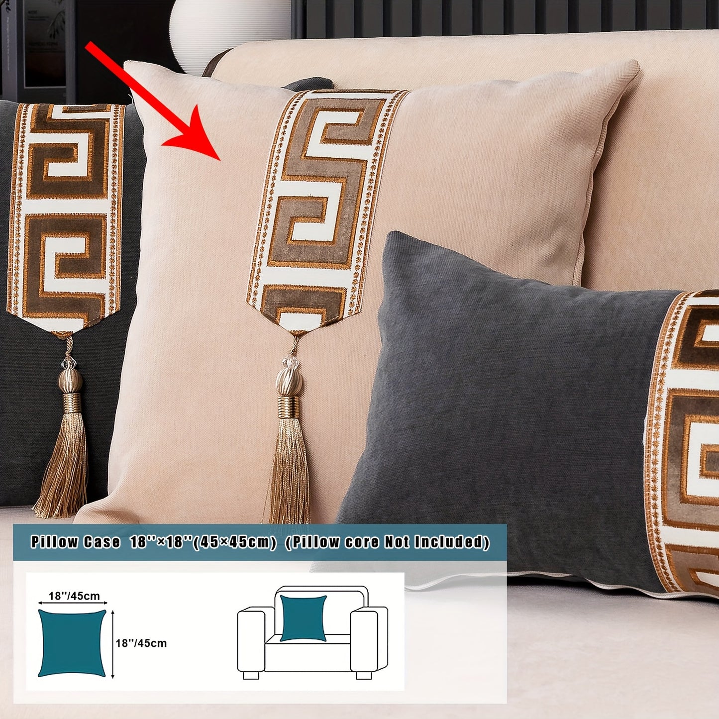 European-style Snowy Sofa Cushion, Chic Nordic Light Luxury, Popular in Europe, US, and Middle East.