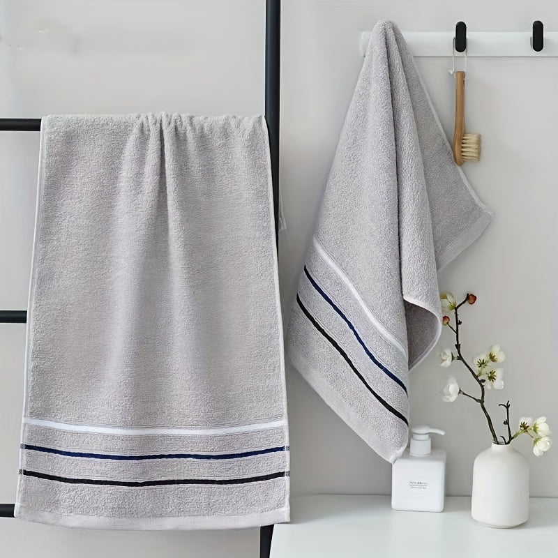 Thick and Soft Cotton Towel Ideal for Daily Household Use, Suitable for Adults and Kids, Perfect for Couples, Great for Face Washing and Absorbing Water, Skin-friendly.