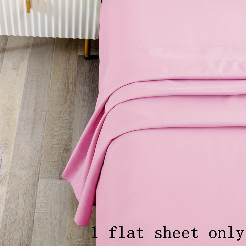 Soft and luxurious 100% microfiber flat sheet in a solid color with a brushed finish - Easy to care for with machine washable material, perfect for any bedroom or guest room.