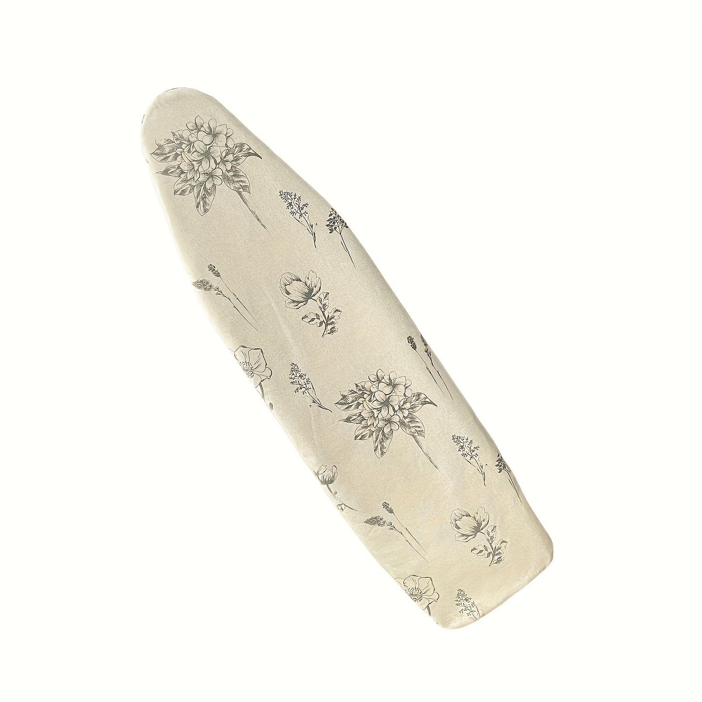 Floral Ironing Board Cover made of Long-Lasting Polyester Blend, Protects Against Heat and Stains, Features Secure Nose Pocket and Non-Slip Grip, Size: 139.7cmx20