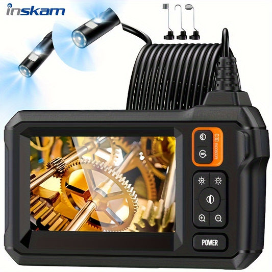 4.3" IPS LCD Industrial Endoscope with 8mm Single/Dual lens camera for auto repair, plumbing, and house auxiliary.