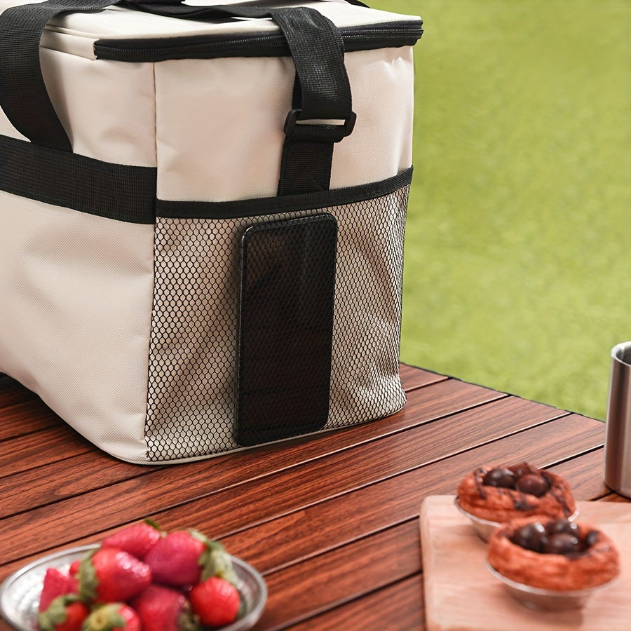 Durable PVC Insulated Delivery Bag - Large Capacity, Reusable Thermal Tote for Food, Drinks, Grocery Shopping, Camping, Outdoor Activities - Maintains Hot/Cold Temperatures - Ideal for Meal Delivery Services