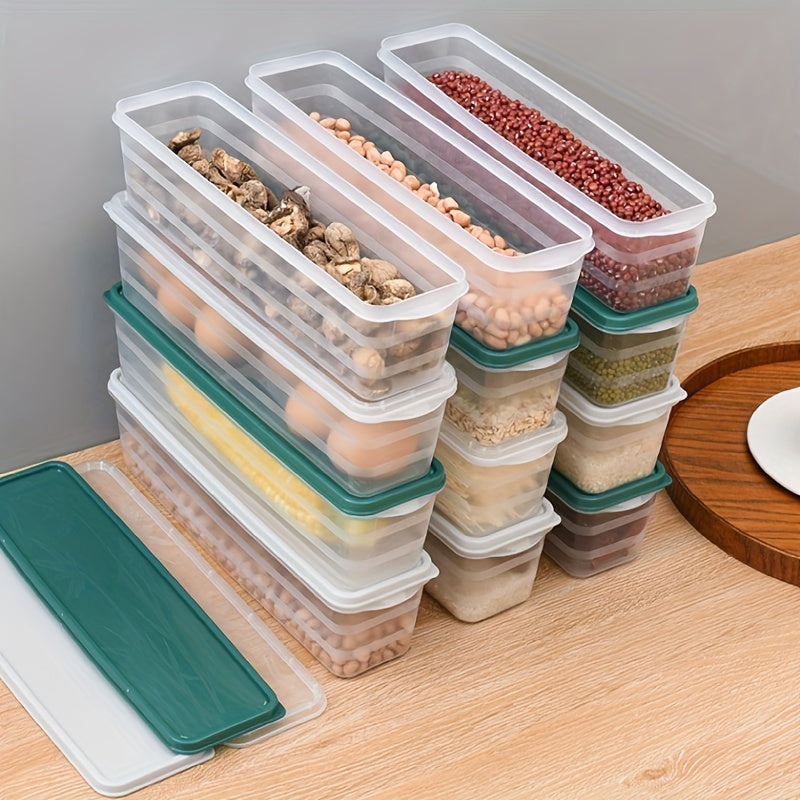 Keep your food fresh and organized with the Cabilock 2-Piece Set of multipurpose plastic storage containers. These containers come with flip top lids for easy access and are perfect for use in the refrigerator. They are reusable and can be hand washed