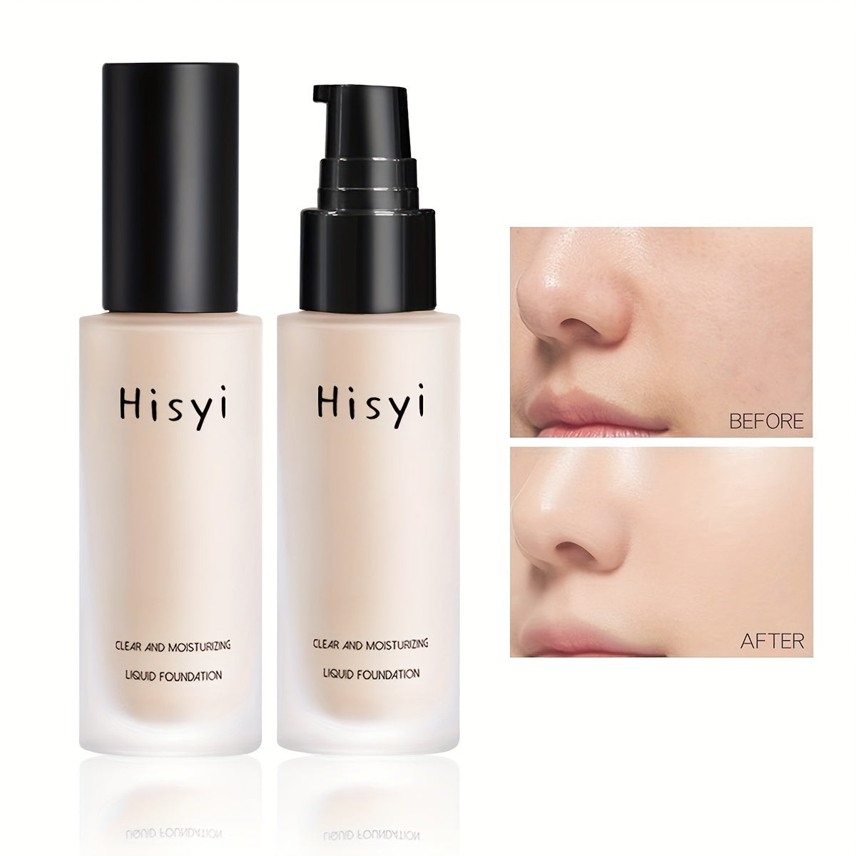 Lightweight liquid foundation cream for medium skin, providing full coverage with a matte finish for a smooth and even skin tone. Ideal for daily use.