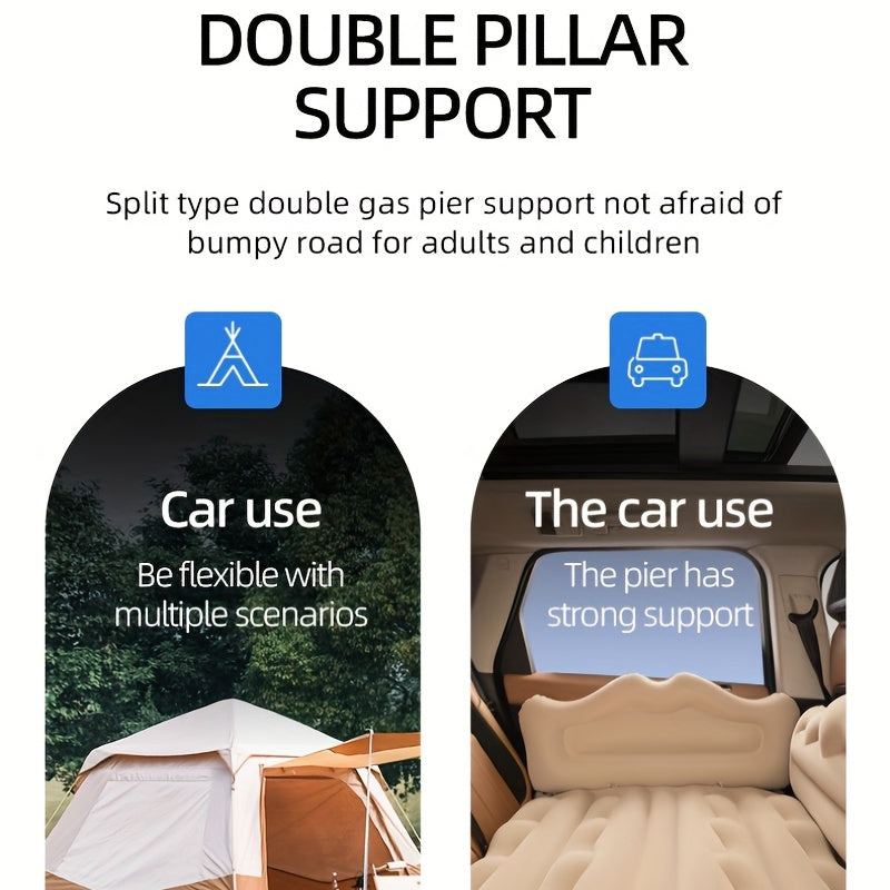 The ultra thick air cushion in the car trunk is ideal for travel, RV travel, and various scenarios. It is lightweight and compact for easy storage.