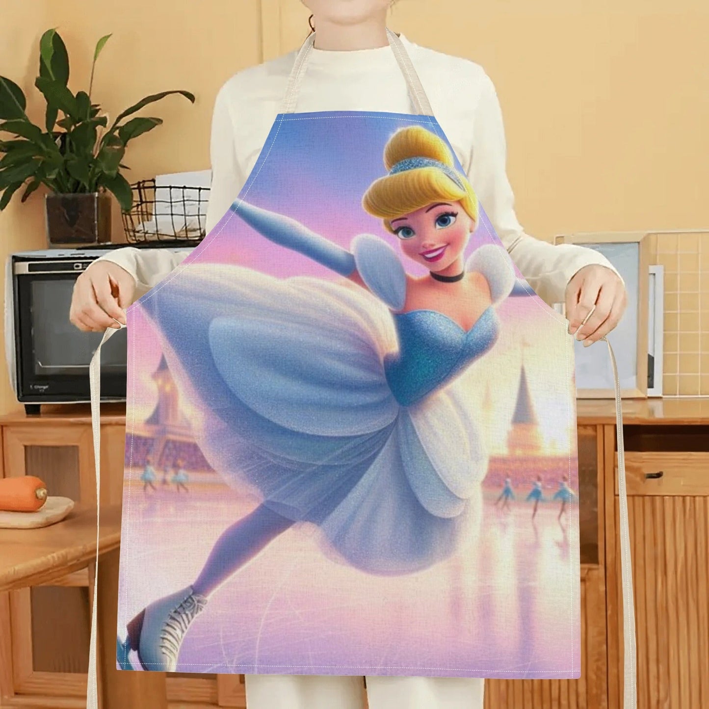 Stay dry and mess-free with the Disney Elsa Waterproof Apron. Featuring a vibrant cartoon print and made from durable polyester, this apron is perfect for home, restaurants, cafes, and more. The stylish and simple design includes an adjustable neck strap