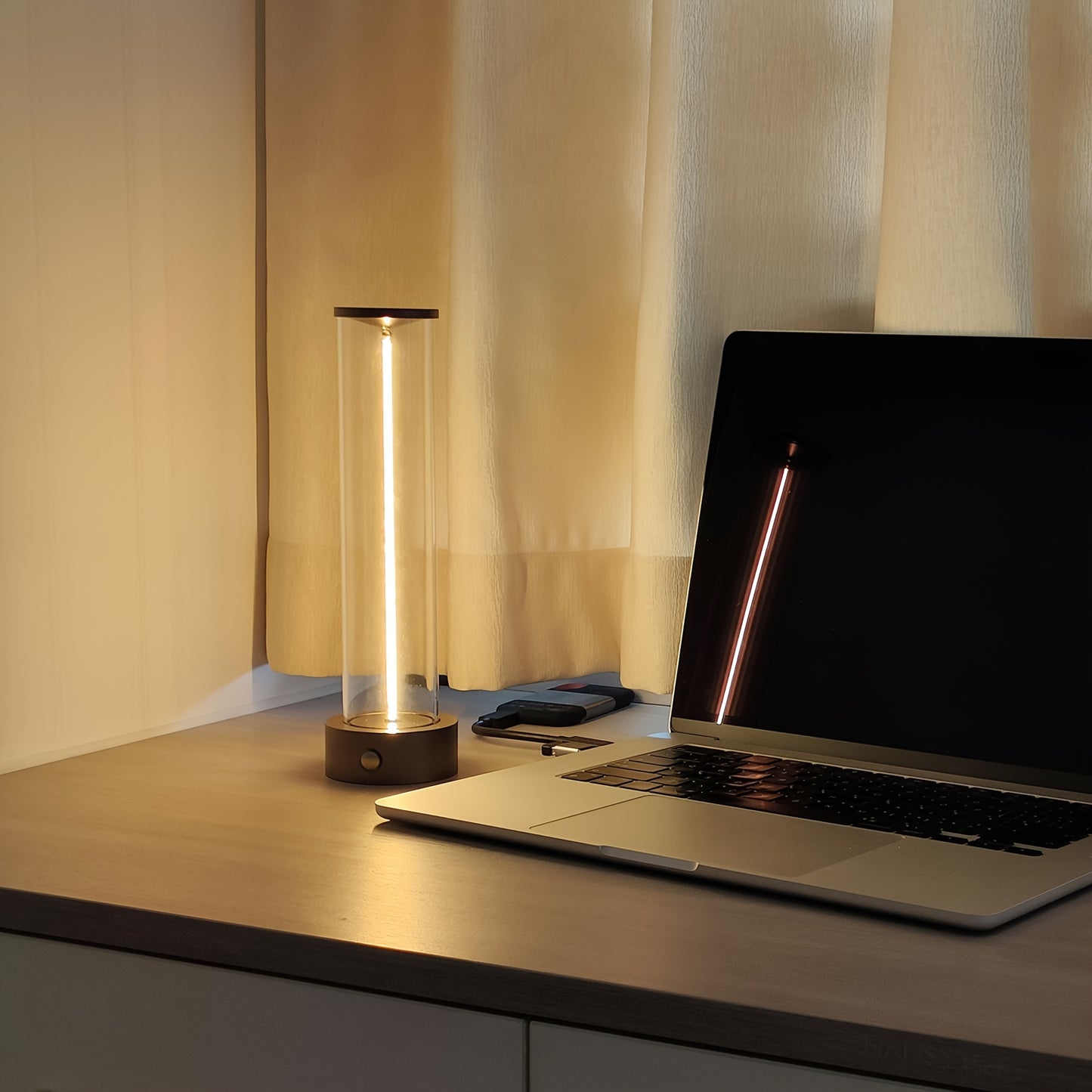 Rechargeable touch-controlled bedside lamp with 3 dimmable levels, USB powered, perfect for multiple rooms.