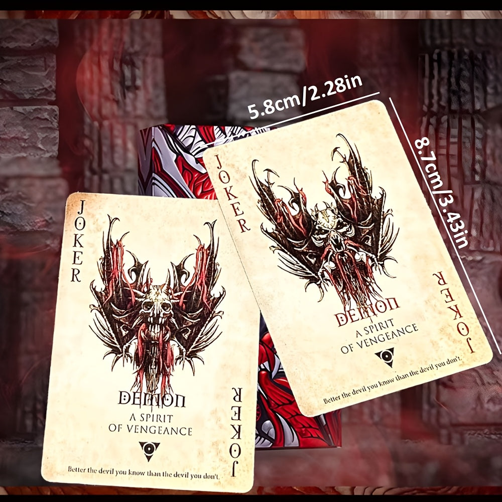 STRUBLFE Blood Moon Edition Demon Playing Cards - Retro-style deck perfect for party games and unique gifts.