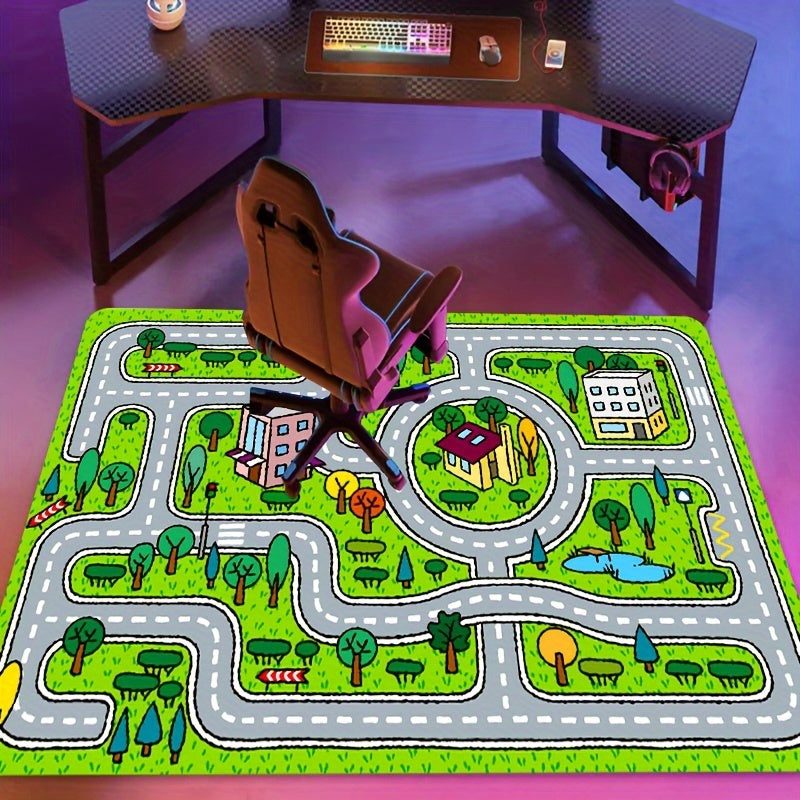 Play in style with this adorable Cute Cartoon Pattern Play Area Sponge Rug! Available in multiple sizes, this washable rug is perfect for your living room, bedroom, playroom, or anywhere in your home. Keep your floors clean and safe with this non-slip