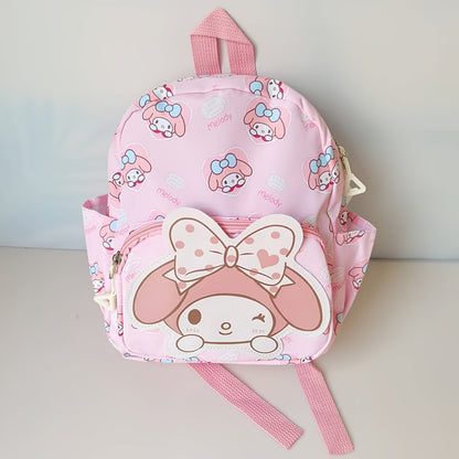 Sanrio backpacks for kids featuring cute cartoon designs, lightweight & durable canvas material, available in multiple colors & patterns, with large capacity and zippered closure.