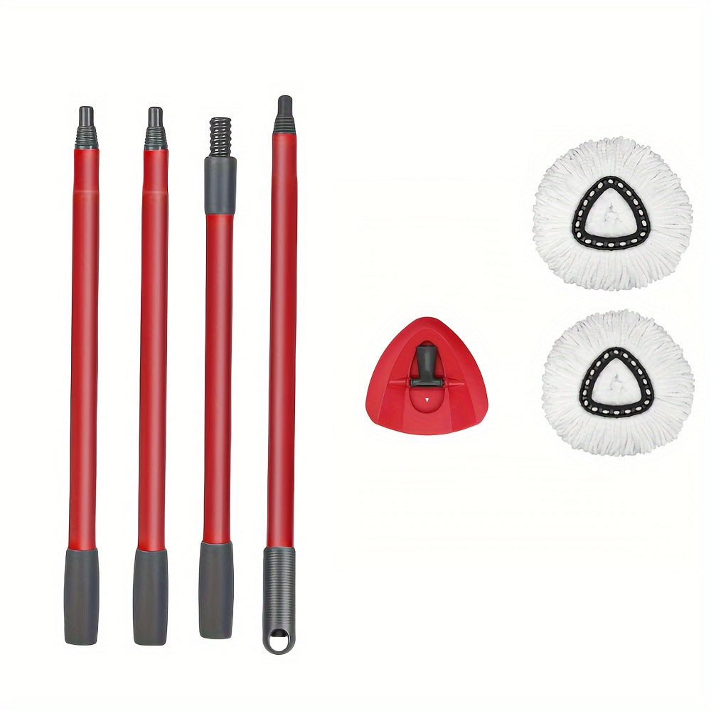 Upgrade your cleaning routine with our Microfiber Spin Mop Replacement Heads, featuring a sturdy Metal Handle and Durable 4-Section Iron Pole. Compatible with most systems, this Essential Home Cleaning Kit will have your floors sparkling in no time.