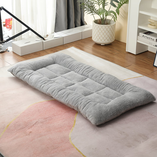 1pc Extra Large Plush Dog Bed Sofa made of thickened super soft polyester fiber for all sizes of dogs, providing comfort.