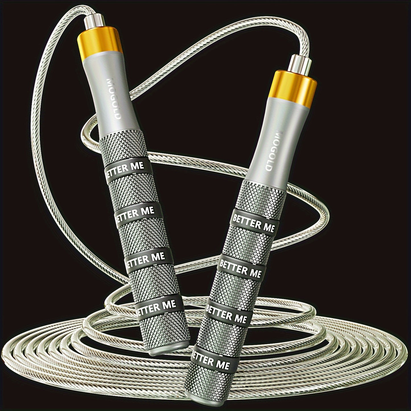 MOGOLD Professional Adjustable Speed Jump Rope - Uncharged, Aluminum Alloy Handle, Suitable for Ages 14+ - 1pc