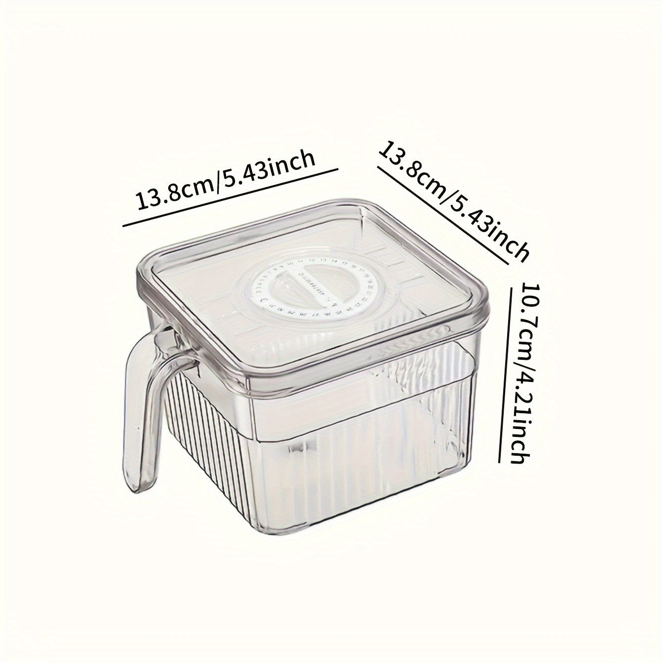 Keep your fruits and vegetables fresh with our leakproof, reusable plastic storage container. This multi-size container features a built-in timer for easy organization in your kitchen.