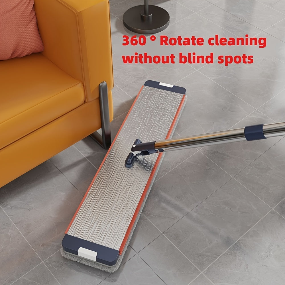 Revolutionary Self-Cleaning Flat Mop and Bucket Set - Features Dual Chamber Dry/Wet Separation, Hands-Free Washing, Perfect for Cleaning Hardwood, Tile, and Laminate Floors in Living Room