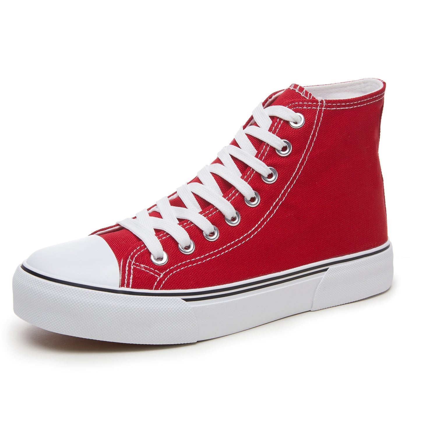 Women's high-top lace-up sneakers, fashionable and comfortable for walking.