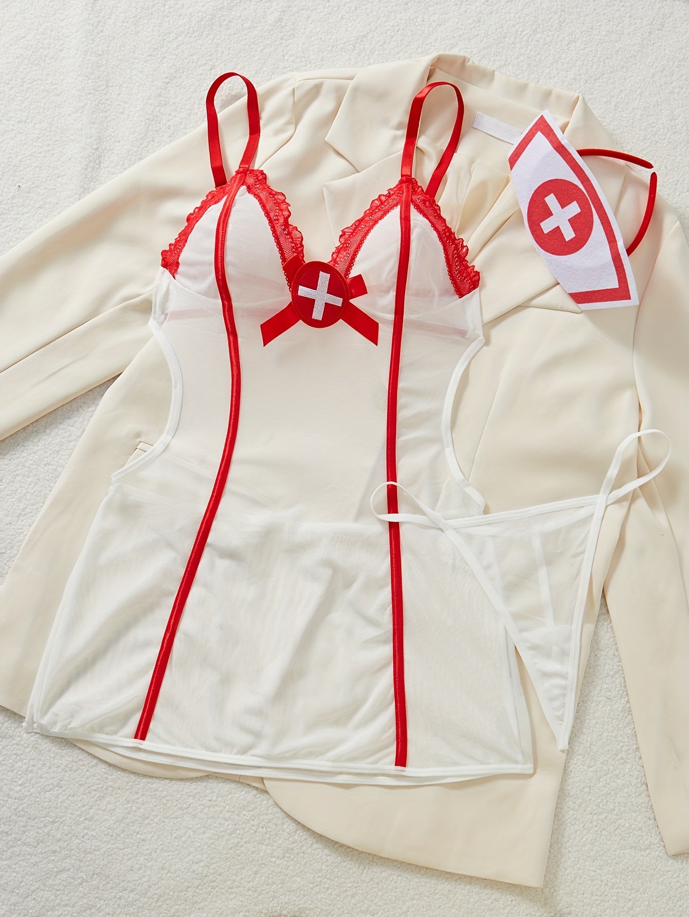 Nurse outfit with lingerie set and hat