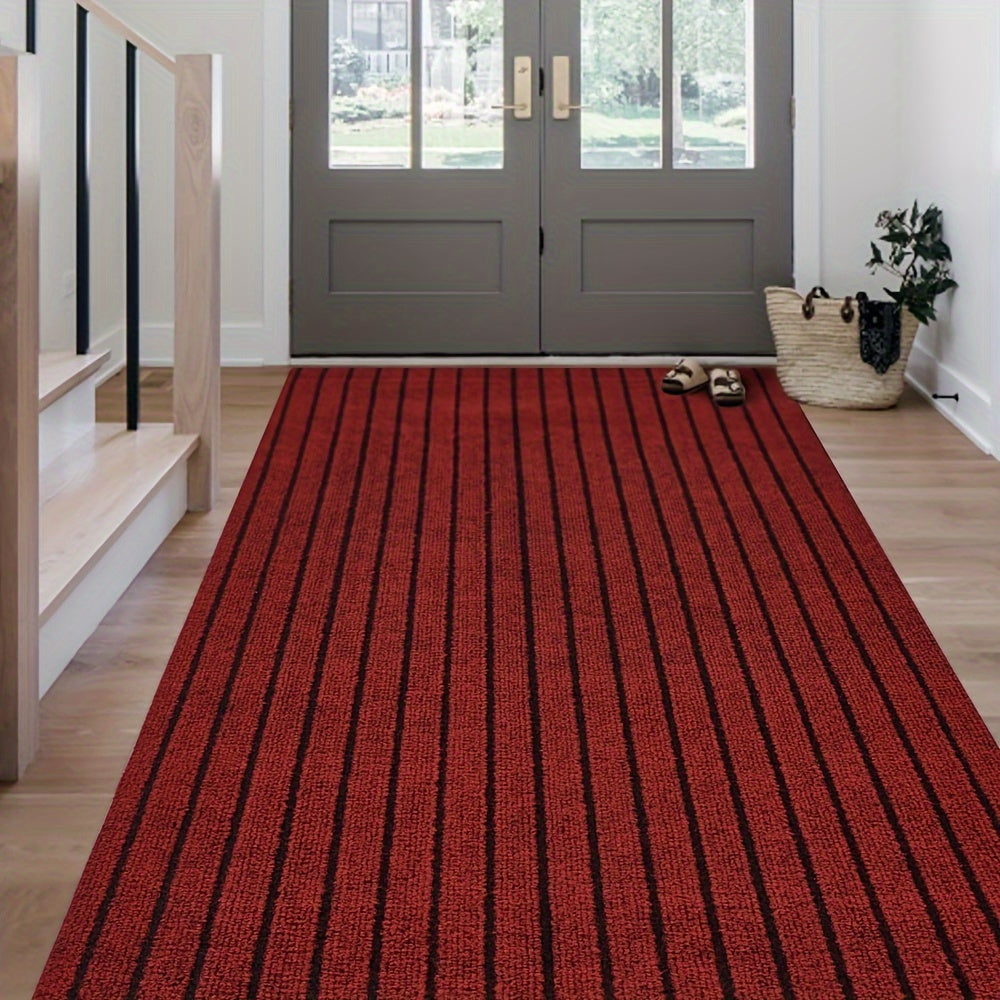 Non-slip laundry room carpet with rubber backing, washable indoor/outdoor runner carpet (1800G/㎡), ideal for entryways and balconies.