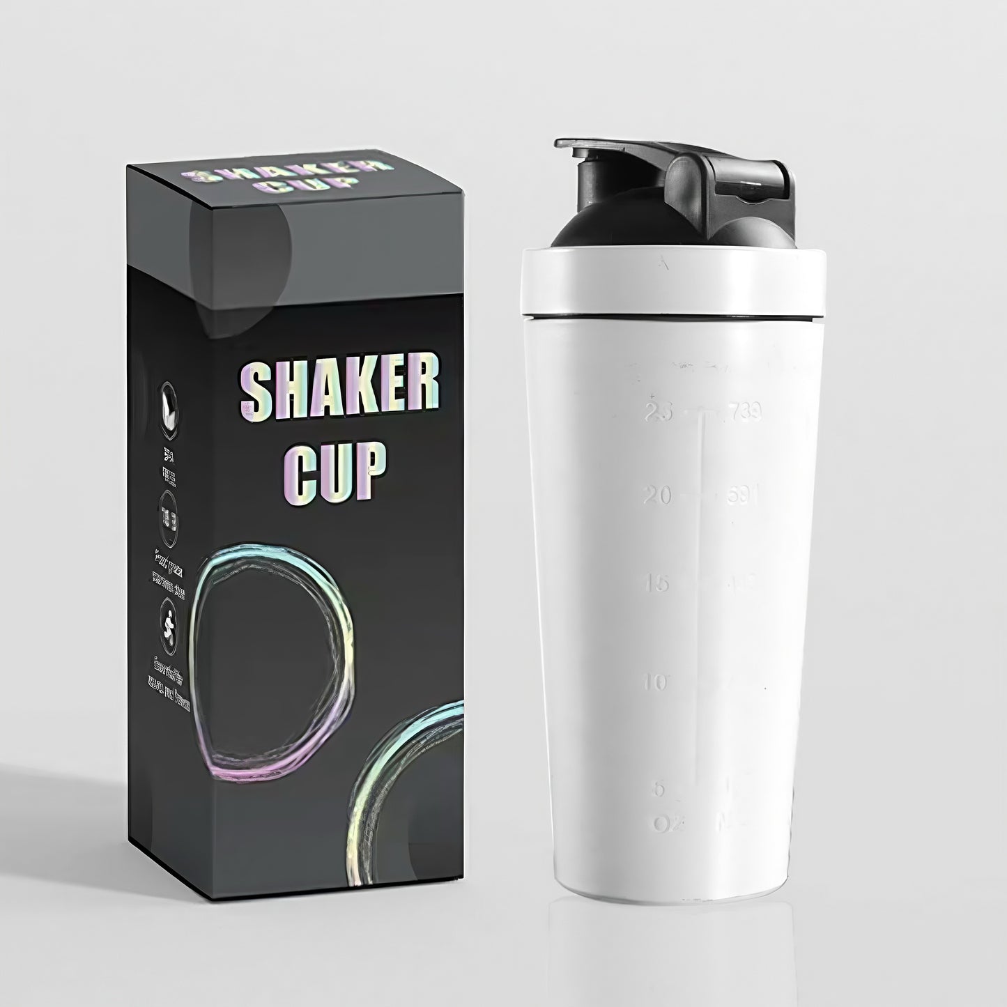 Multifunctional stainless steel cup for on-the-go fitness and protein shakes, can also be used as a car water cup.