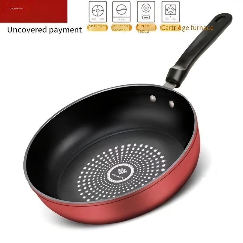 [Fan Favorite] 24cm Non-Stick Cast Iron Skillet with Flat Bottom - Ideal for Gas and Induction Cooktops, Perfect for Cooking Eggs, Steak, and Pancakes - Safe for Dishwasher Use, Ultimate Egg Frying Pan