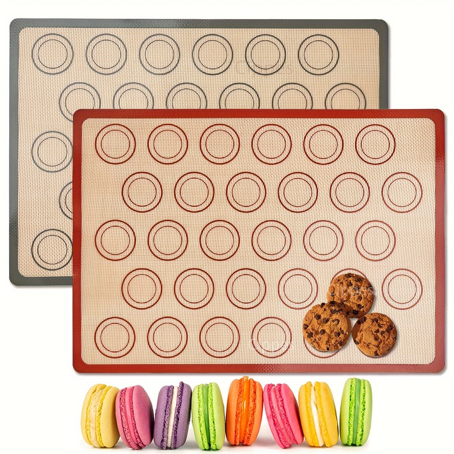 Top-quality Silicone Baking Mat measuring 41.91cm x 29.46cm - Non-Stick, Eco-Friendly & Heat Resistant for Flawless Macarons, Cookies, Breads | Effortless to Clean, Long-Lasting Kitchen Essential