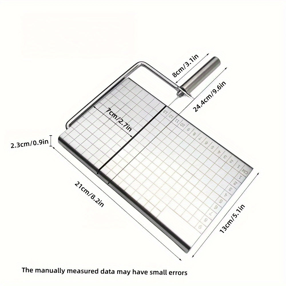 Featuring 6 pieces with 5 cutting lines, this stainless steel cheese slicer is adjustable and thickened for optimal slicing of cheese, ham, and other foods. With an ergonomic handle, this metal cheese slicer is suitable for block cheeses and is a