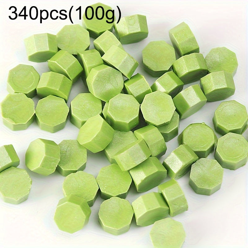 340pcs 100g Octagonal Wax Particles for DIY Gift Box Sealing Wax