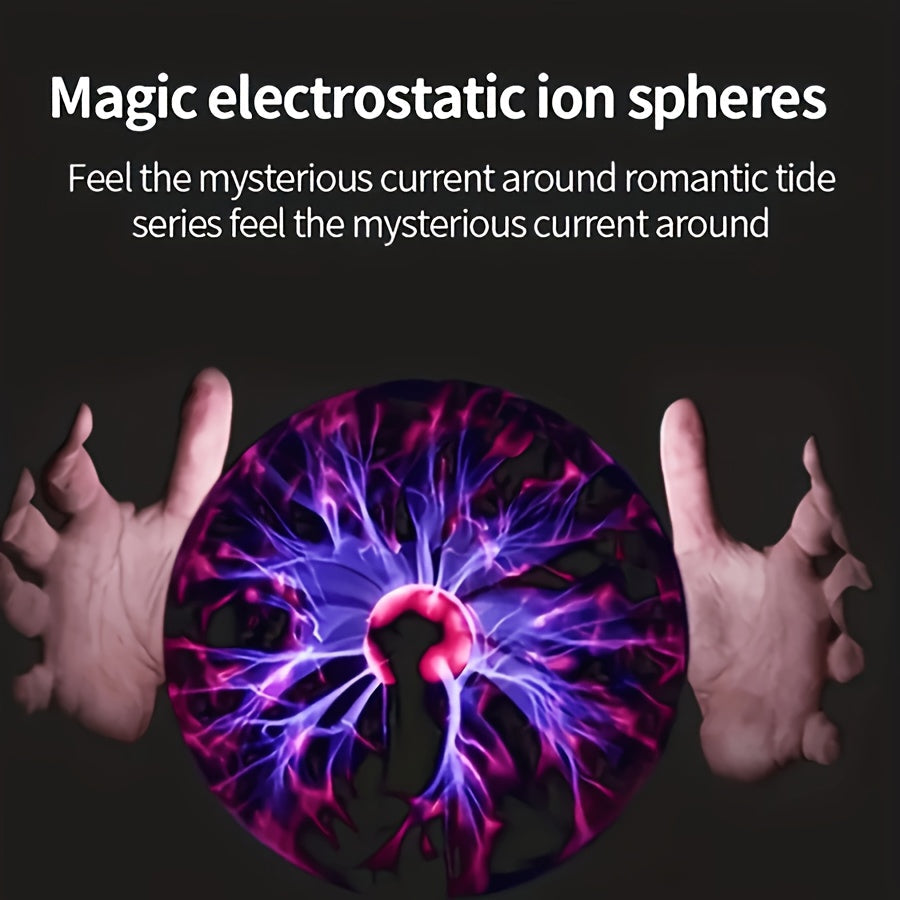 Plasma Ball, Touch Sensitive USB Powered Magic Static Electricity Lamp - Perfect for Parties, Home Décor, and Birthdays