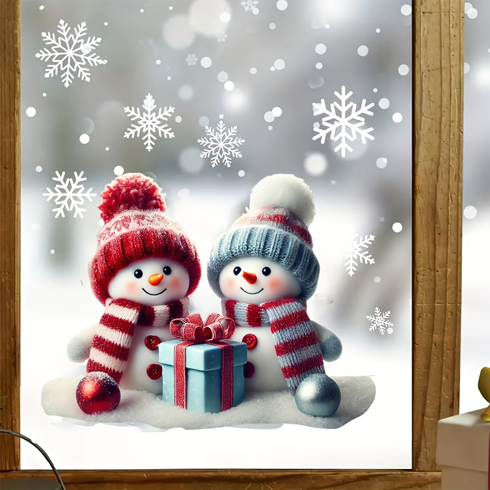 Decorate your windows this holiday season with our Christmas Snowman Window Sticker! This double-sided PVC adhesive decoration is perfect for adding a festive touch to your home during the holidays and New Year. Makes a great gift for friends and family