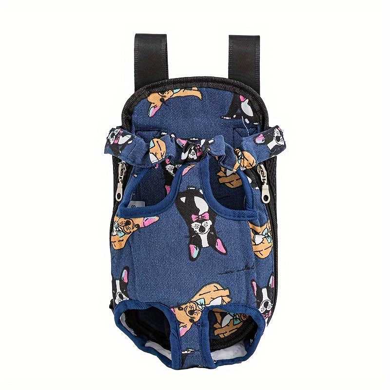 PetAmi Adjustable Pet Carrier Backpack made of soft polyester with comfortable shoulder pad, easy-to-use buckle system, secure zipper closure, suitable for small to medium dogs and cats