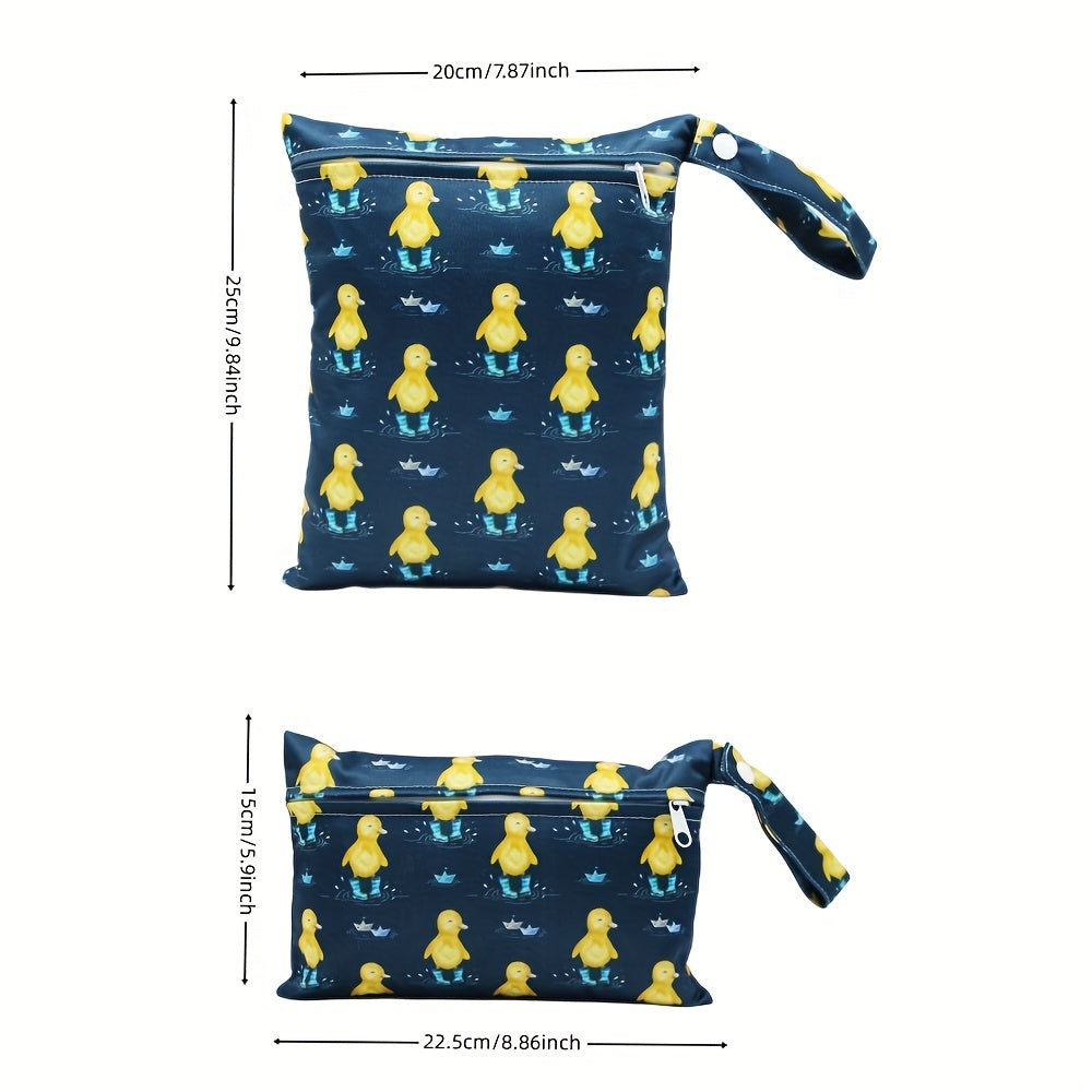 Asenappy Duck Print Diaper Bag Set - 2 Pieces