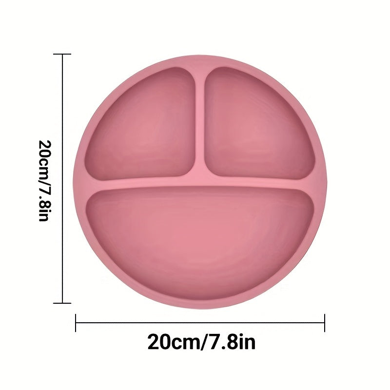 Сосательная тарелка для младенцев и малышей - 100% силиконовая тарелка с разделением - безопасна для микроволновой печи и посудомоечной машины