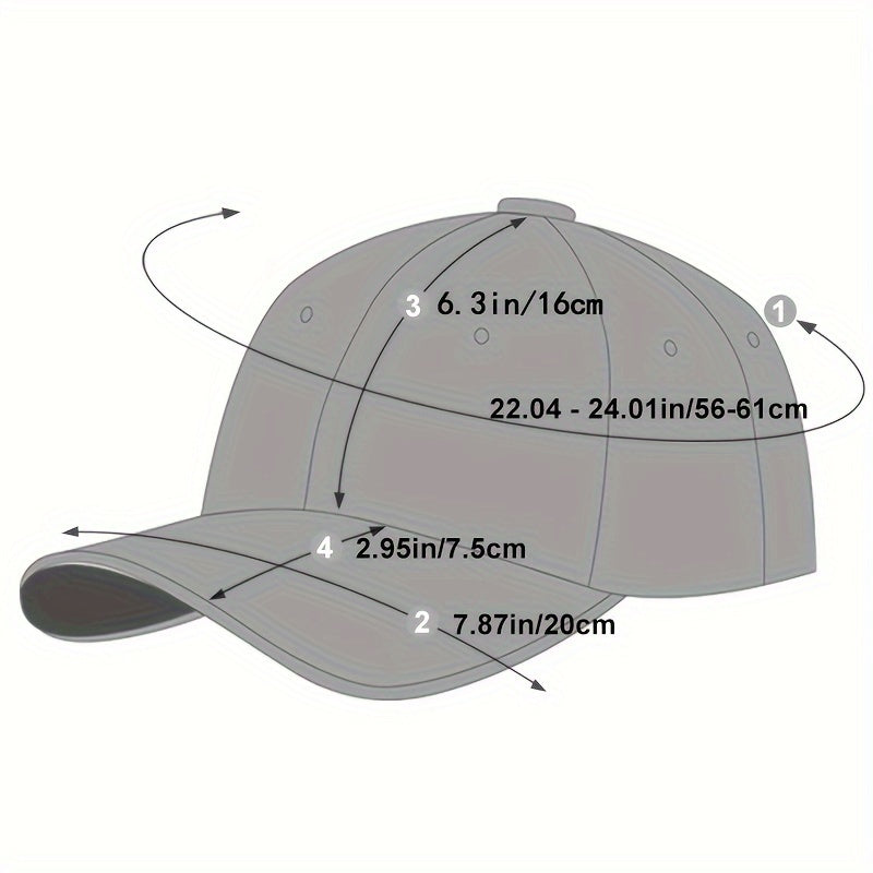 Men's A Letter Embroidery Baseball Cap, Outdoor Sun Protection Casual Cap for Spring and Autumn Travel.