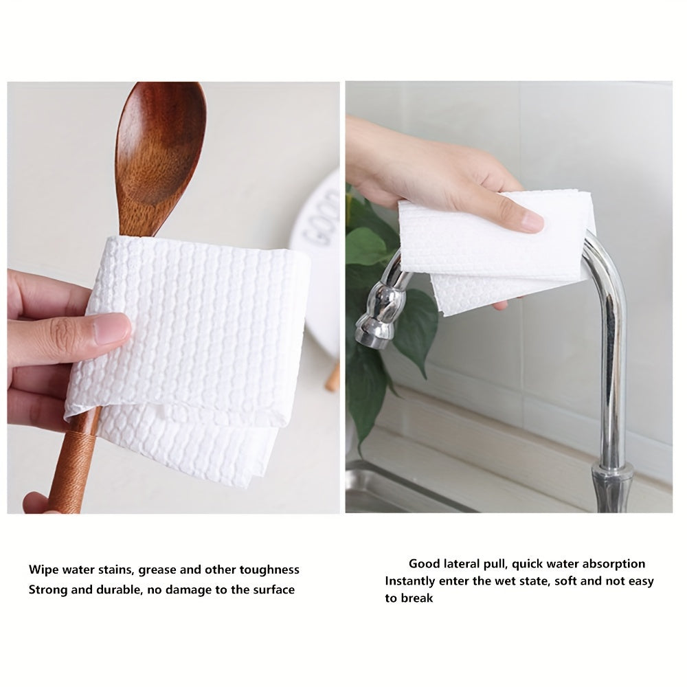 Washable reusable disposable kitchen towels set of 200. Oil-free and suitable for wet and dry use. Ideal for home cleaning with random designs, 200 sheets per roll.