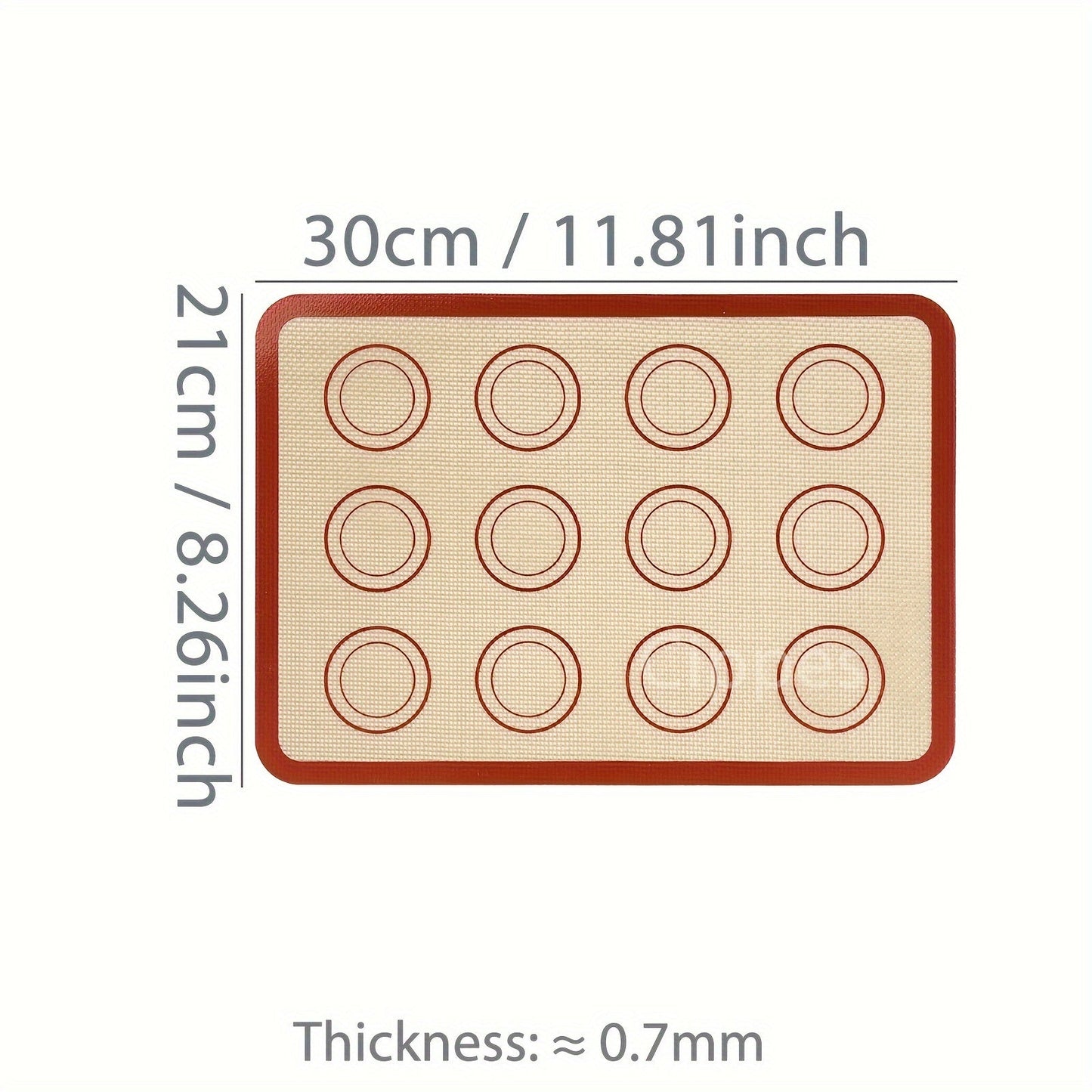 Top-quality Silicone Baking Mat measuring 41.91cm x 29.46cm - Non-Stick, Eco-Friendly & Heat Resistant for Flawless Macarons, Cookies, Breads | Effortless to Clean, Long-Lasting Kitchen Essential