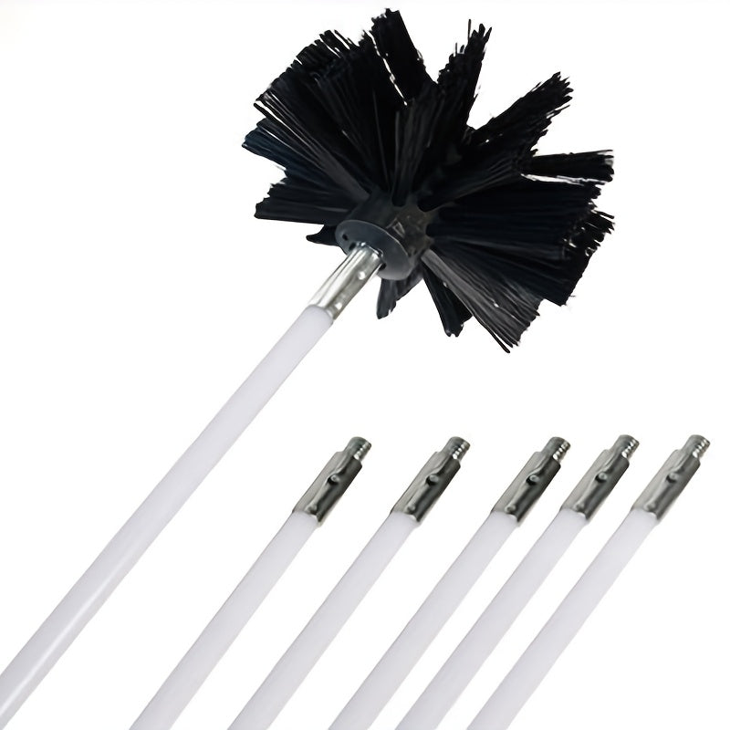 Our extra long chimney brush is perfect for cleaning fireplaces and dryer vents. Made of reusable plastic material with medium firmness, this brush also comes with a drill attachment for cleaning boilers and range hoods.